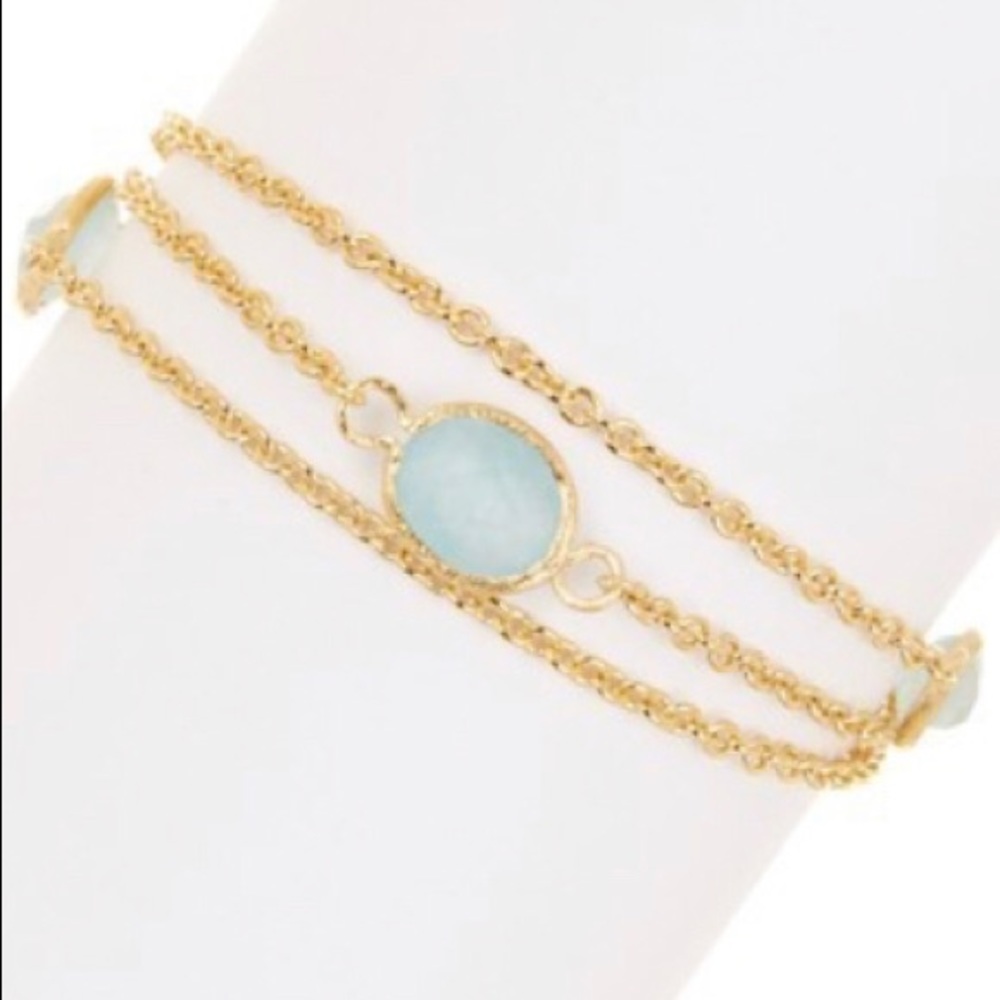 Rivka Friedman Bracelet w/Blue Quartzite Stones - Picture 2 of 6